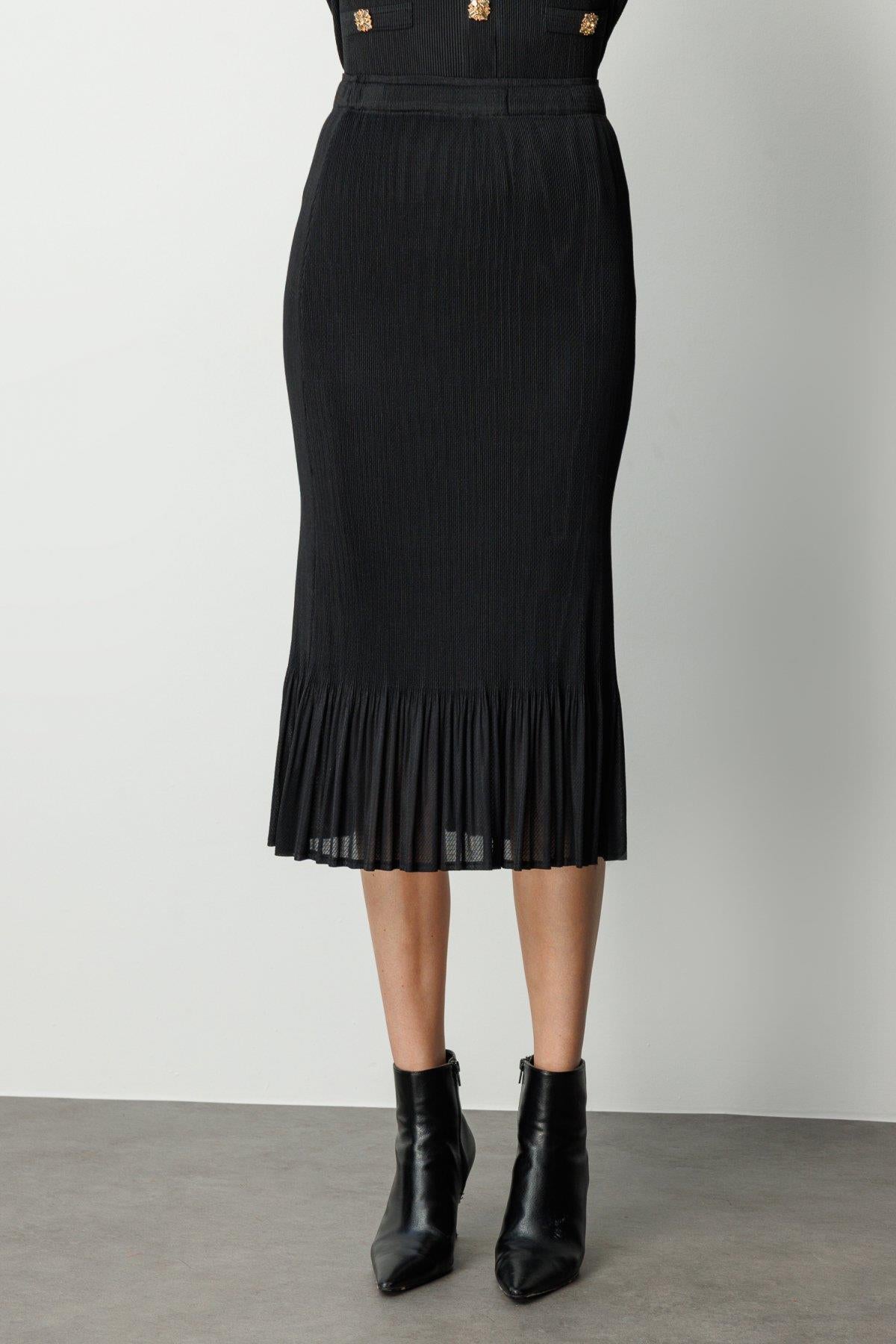 Pleated Midi Skirt