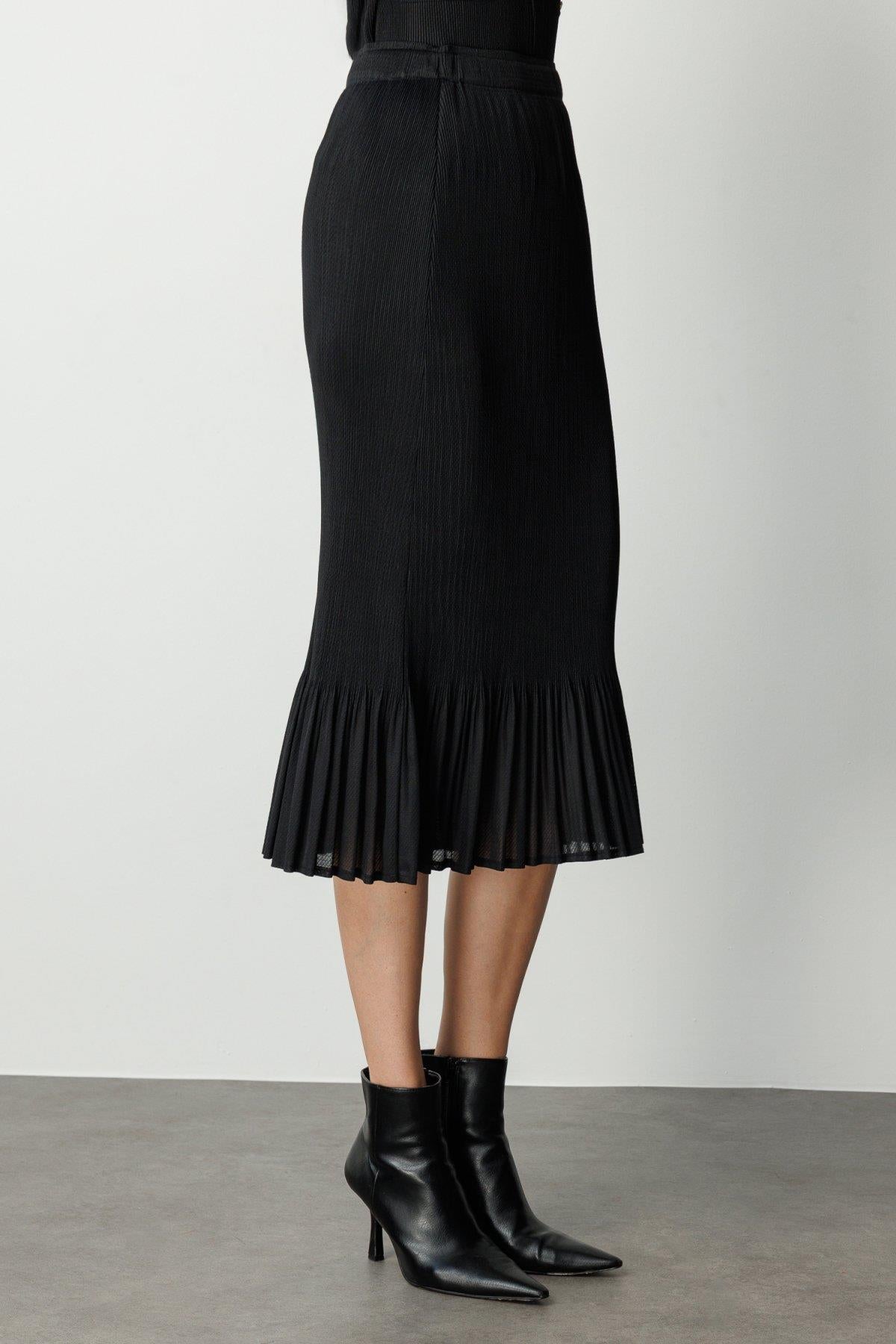 Pleated Midi Skirt