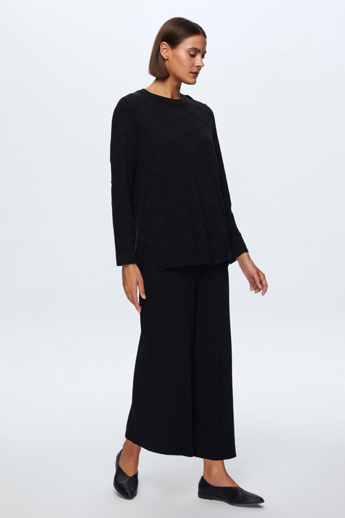 Miss Dalida Fitilli Triko Beli Lastikli Pantolon Etek - Eser Giyim