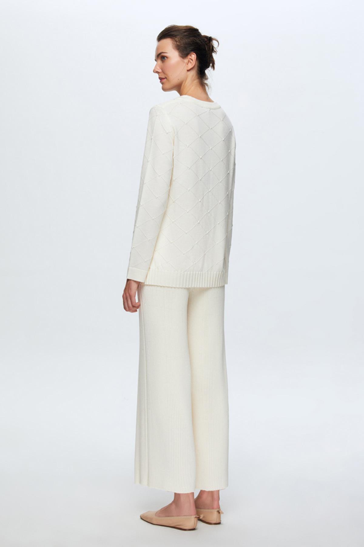 Miss Dalida Fitilli Triko Beli Lastikli Pantolon Etek - Eser Giyim