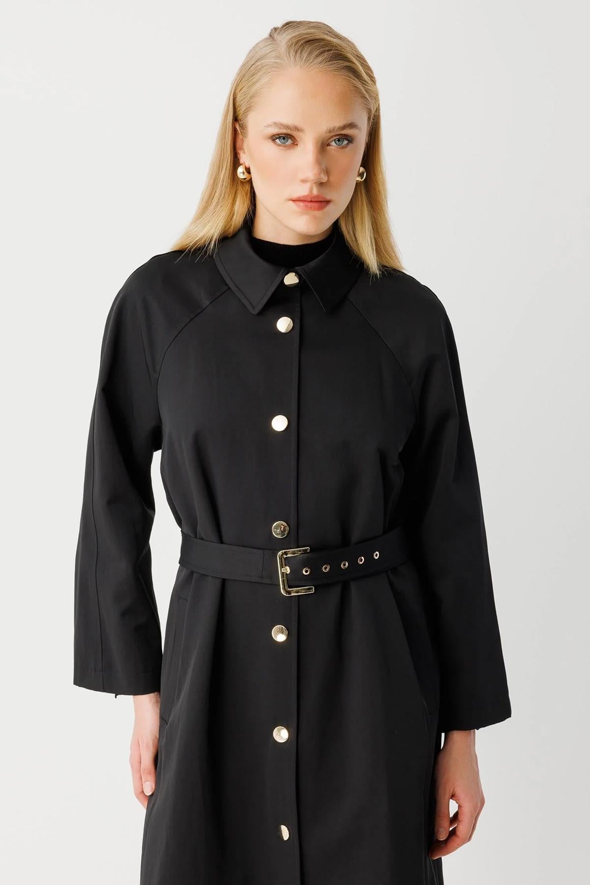 Coat with Belt Detail