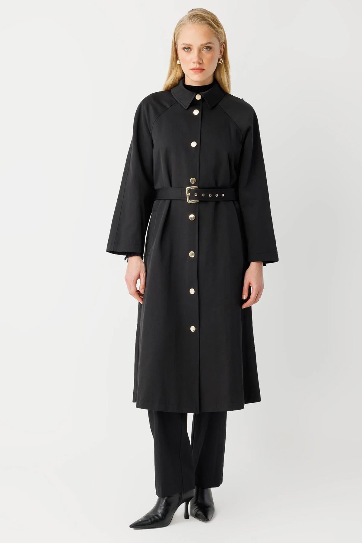 Coat with Belt Detail