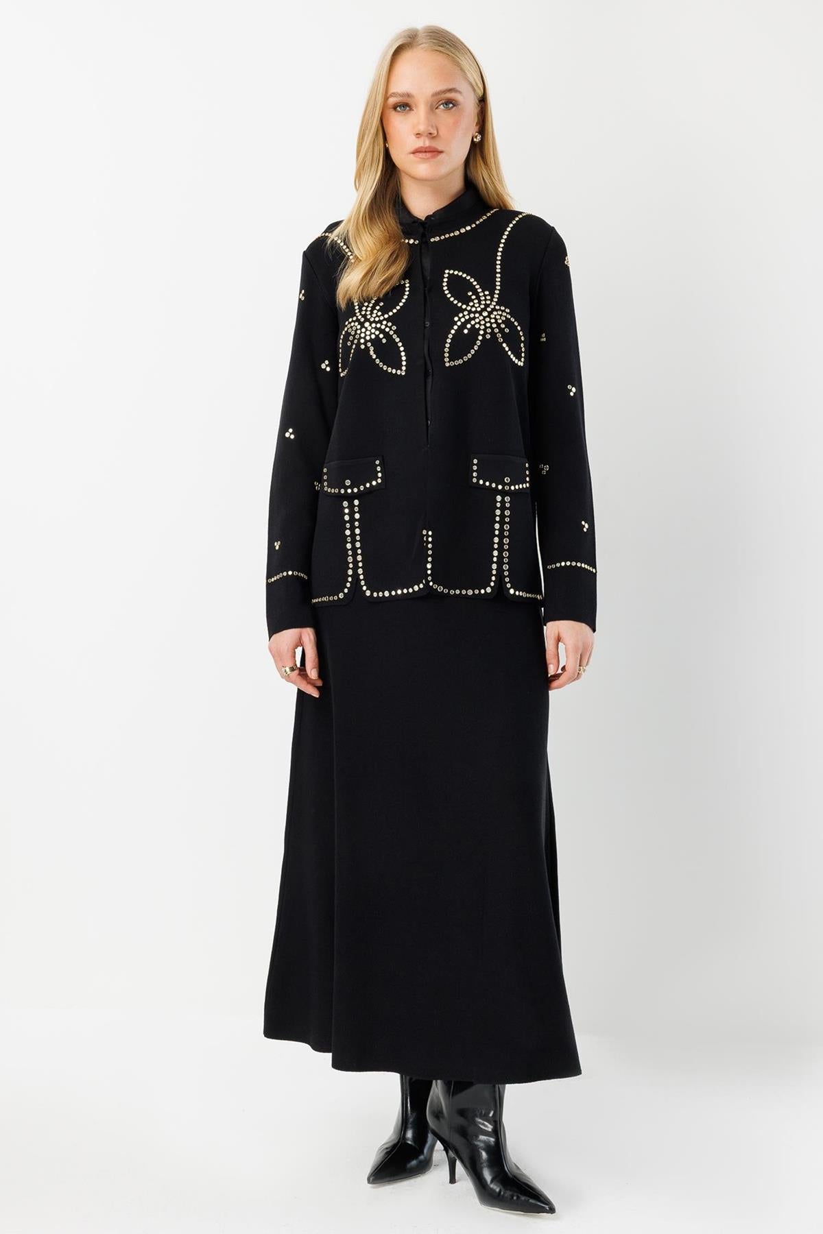 Metal İşleme Detaylı Triko Takım