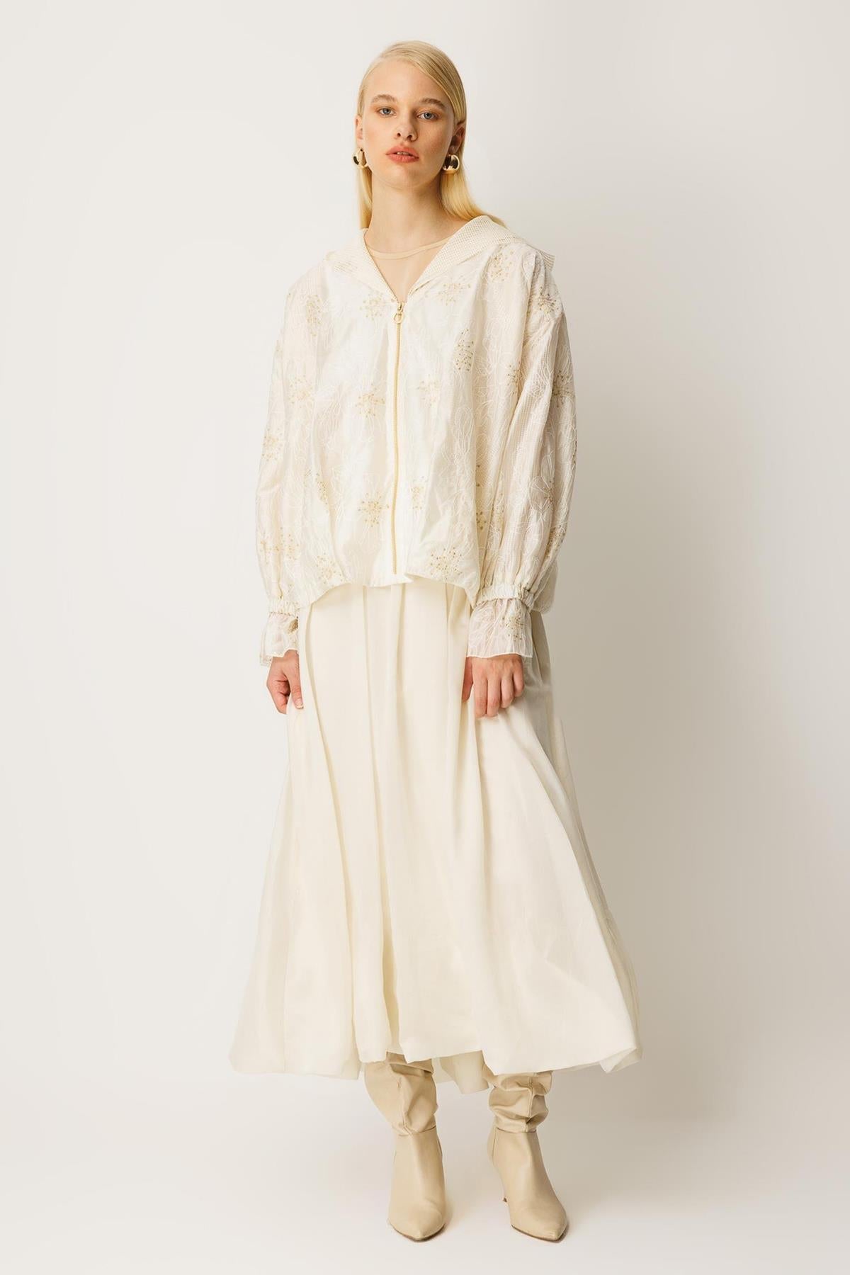 Hooded Zippered Short Tunic