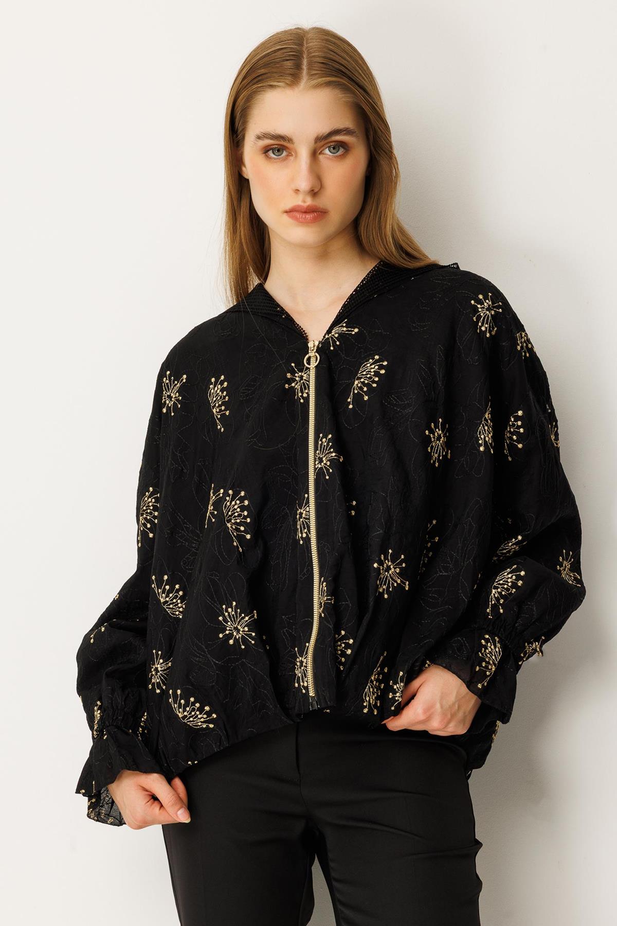 Hooded Zippered Short Tunic