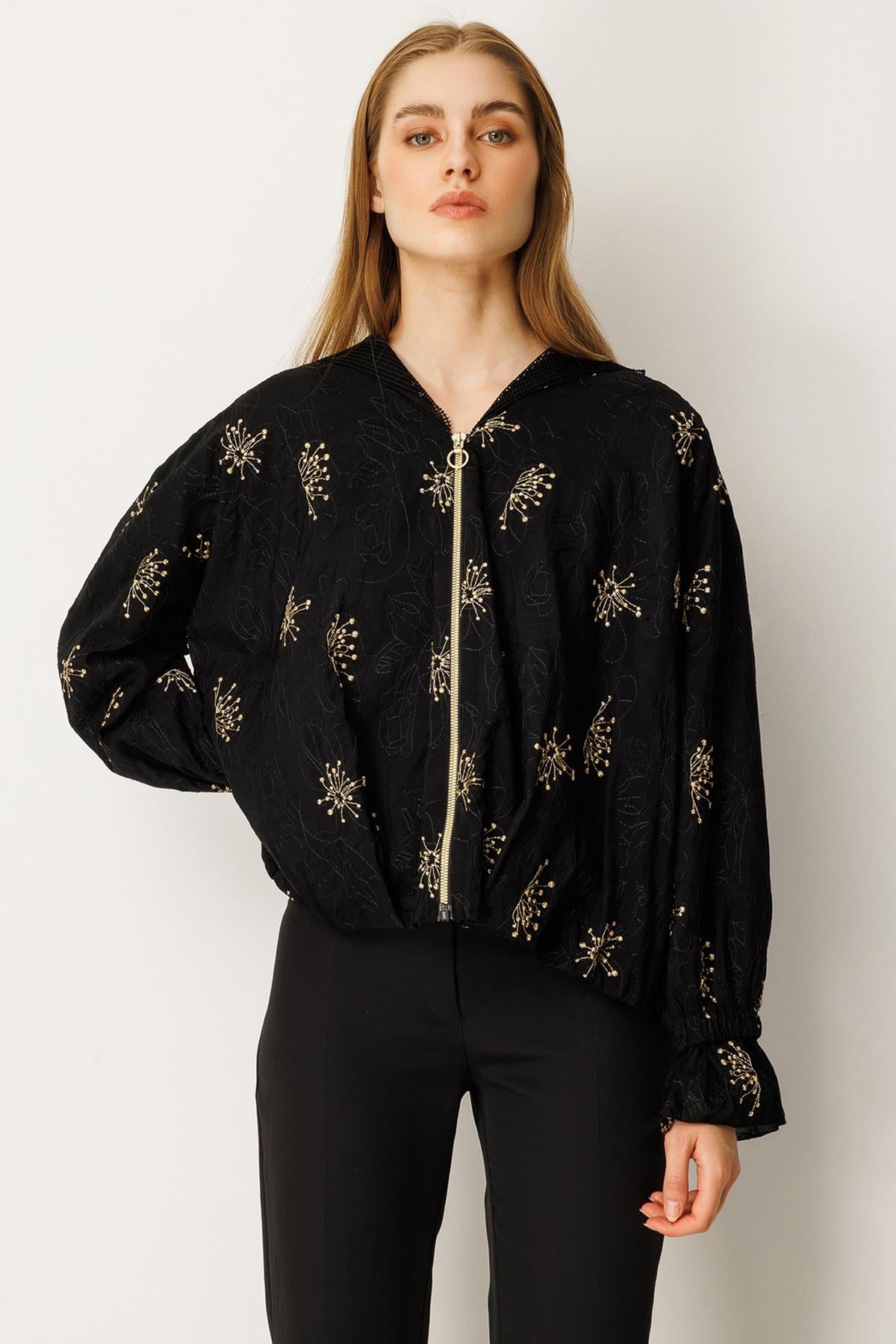 Hooded Zippered Short Tunic