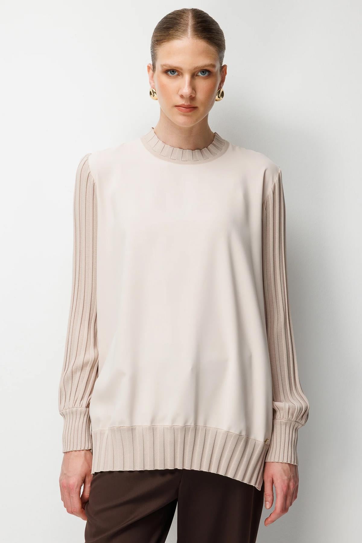 Knitted Fabric Blend Tunic