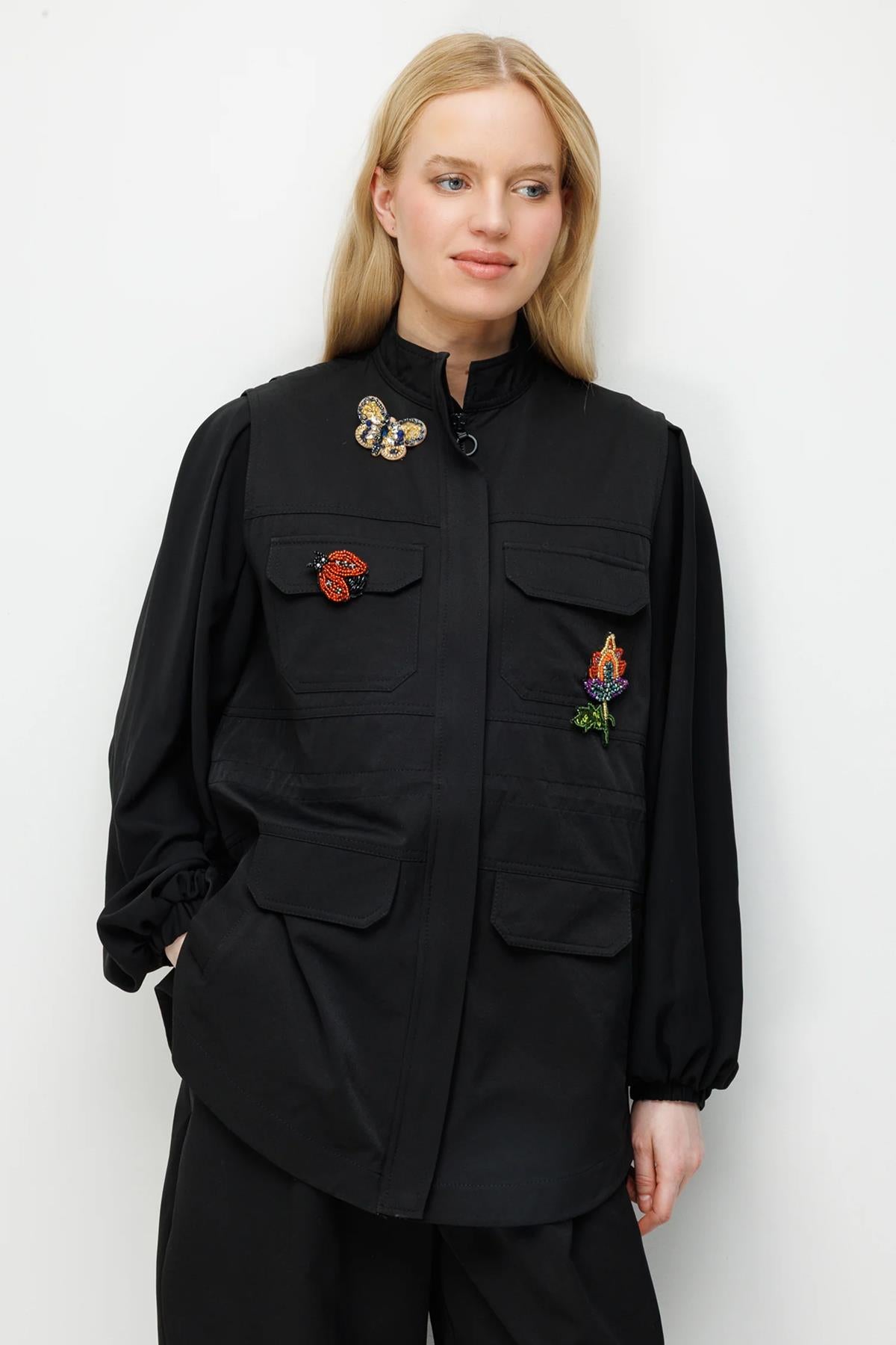 Multi-Pocket Vest and Trousers Set