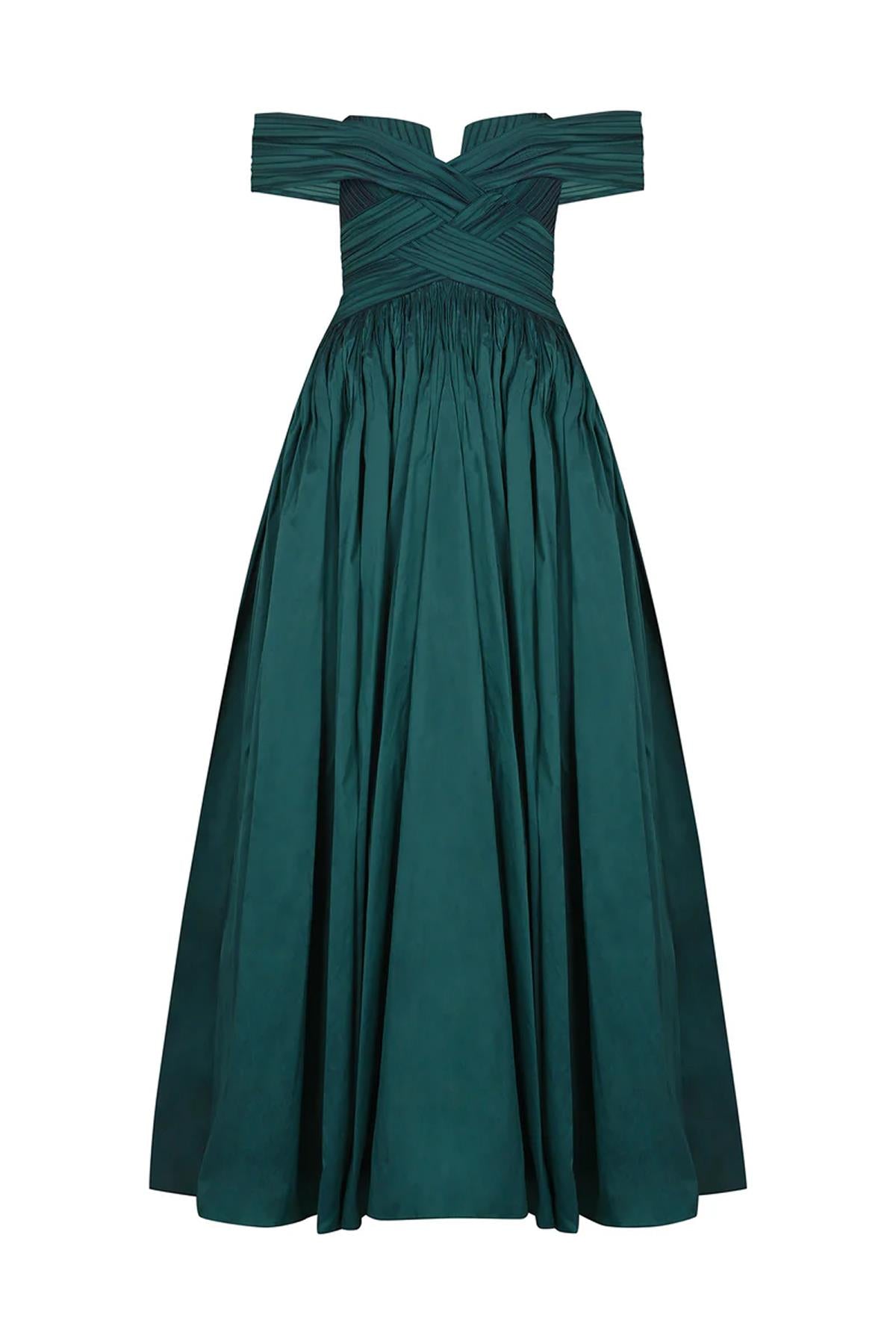 Off the Shoulder Strapless Long Evening Dress with Cleavage