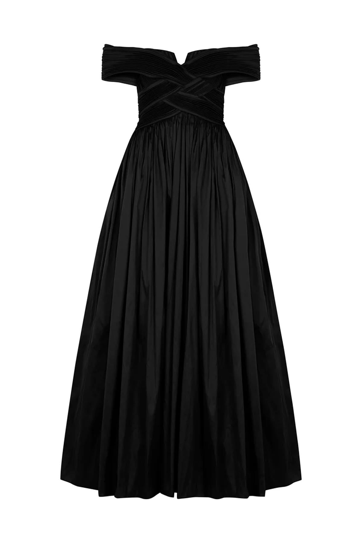 Off the Shoulder Strapless Long Evening Dress with Cleavage