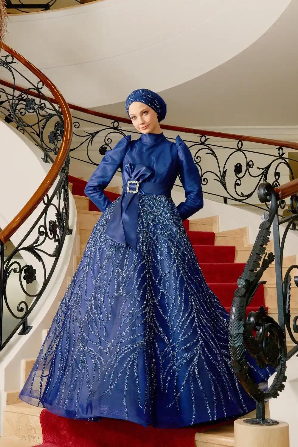My Dreams Gülistan Prenses Model Tesettür Abiye Elbise - Eser Giyim