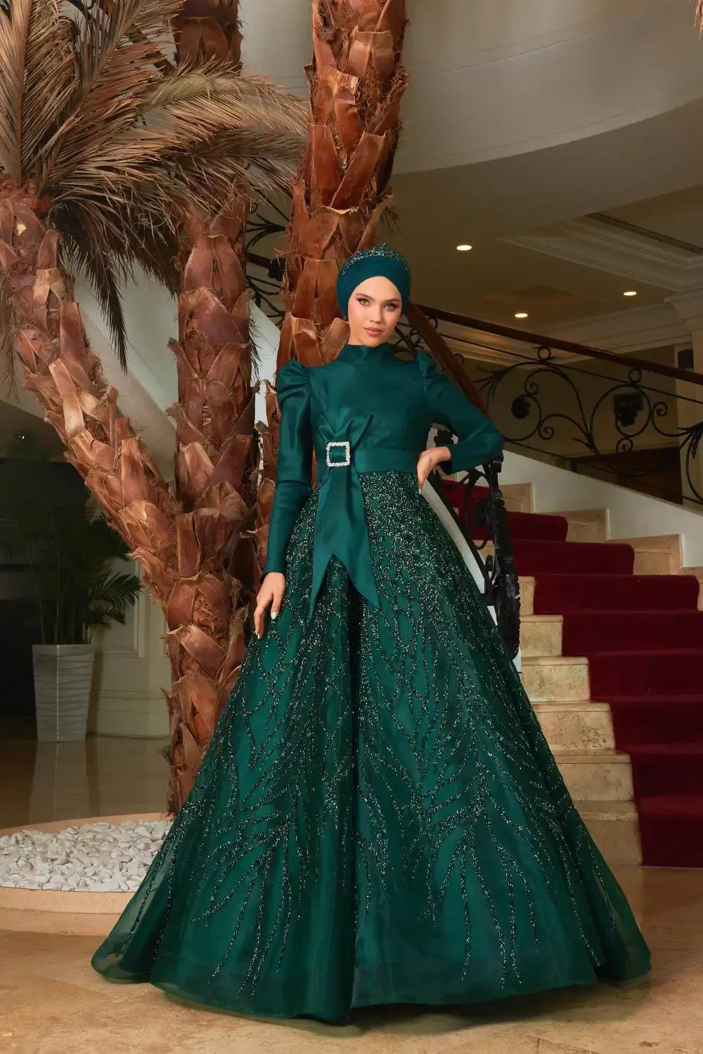 My Dreams Gülistan Prenses Model Tesettür Abiye Elbise - Eser Giyim