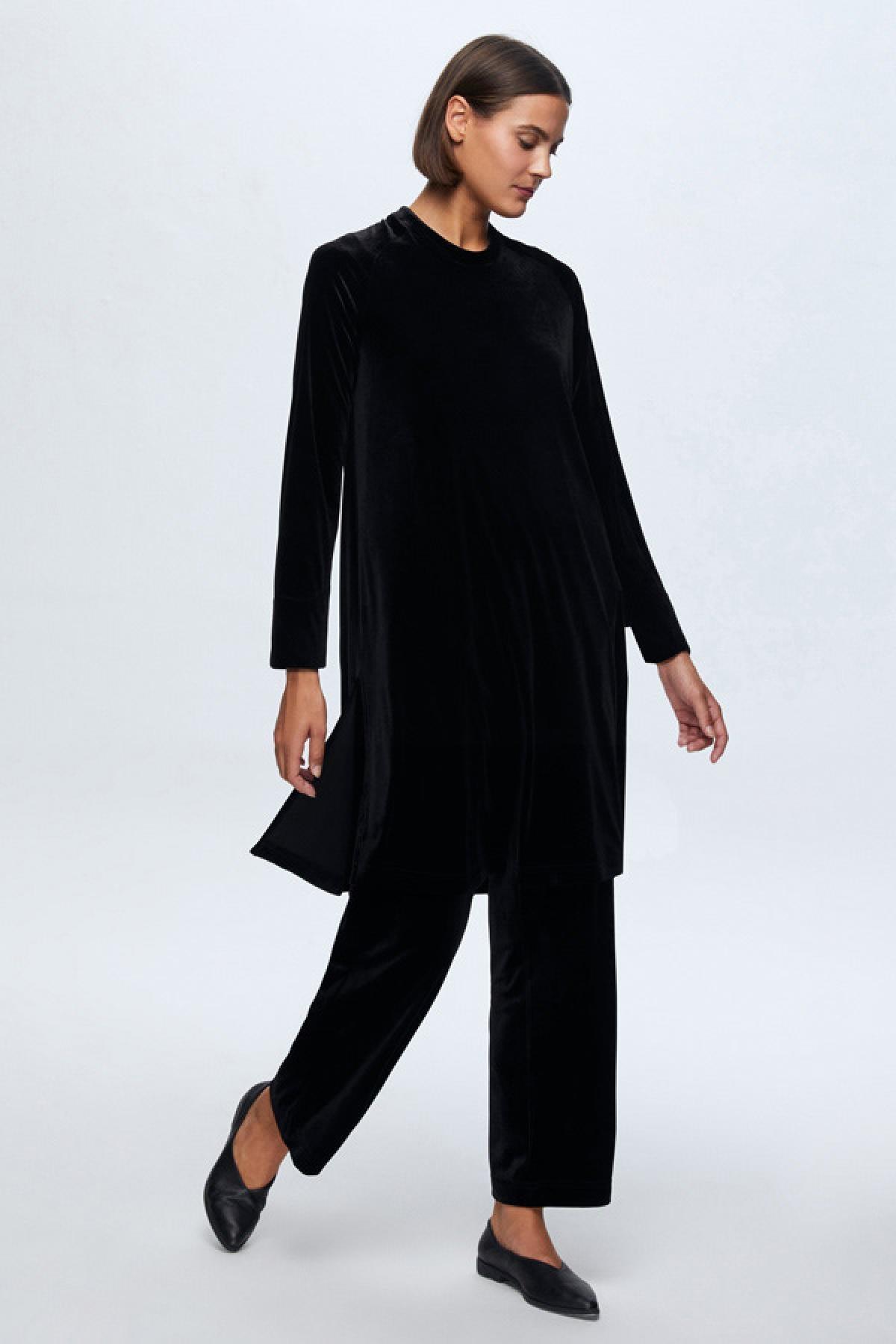 Miss Dalida Kadife Bol Paça Kadın Pantolon - Eser Giyim