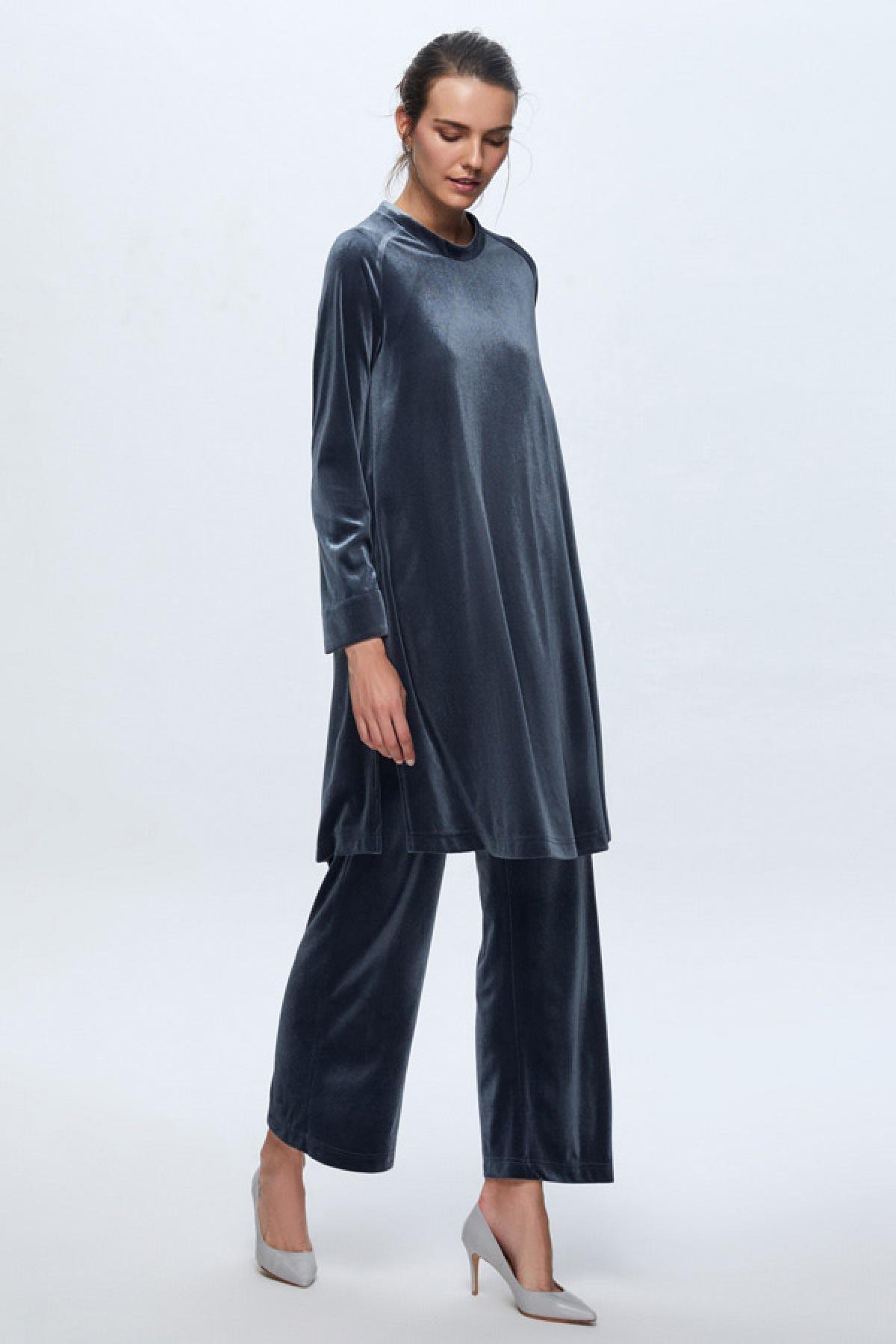 Miss Dalida Kadife Bol Paça Kadın Pantolon - Eser Giyim