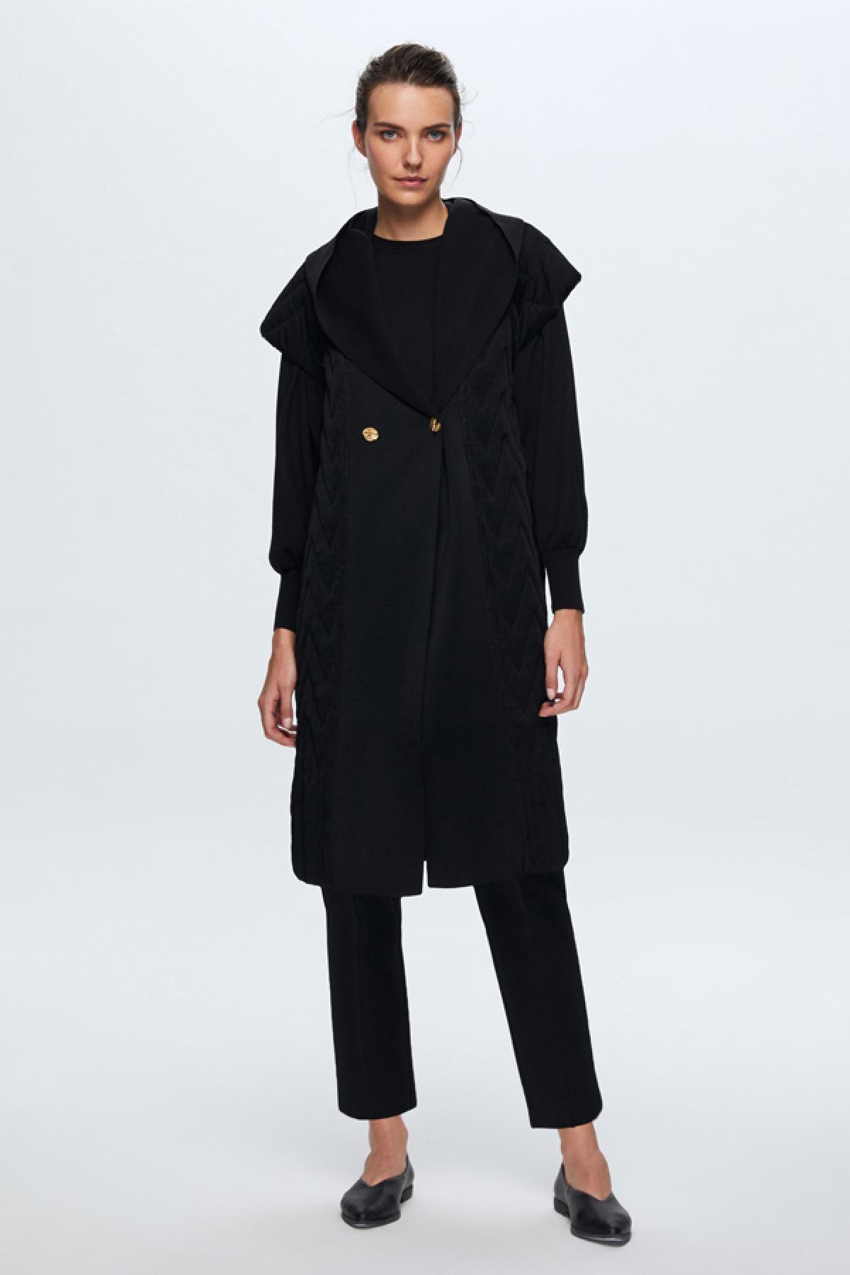 Miss Dalida Kapitone Kapüşonlu Kadın Yelek - Eser Giyim