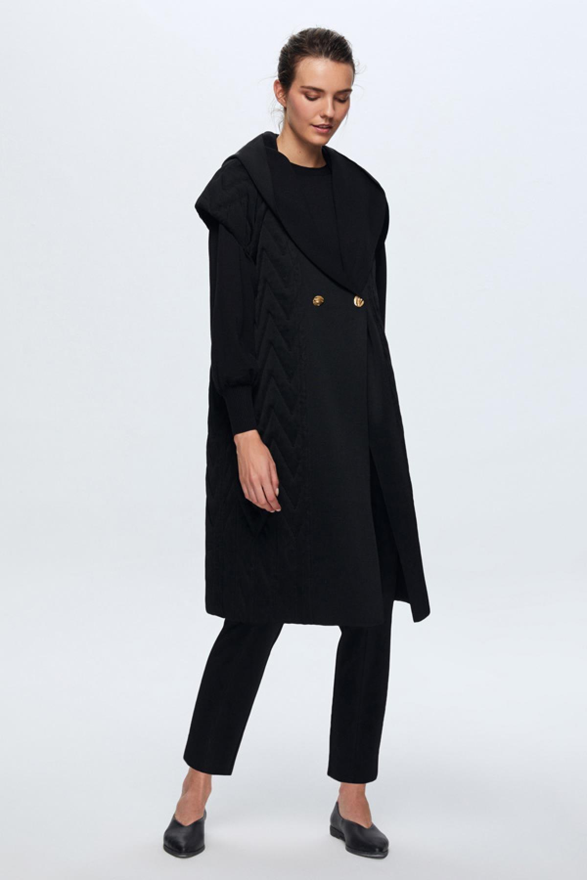 Miss Dalida Kapitone Kapüşonlu Kadın Yelek - Eser Giyim