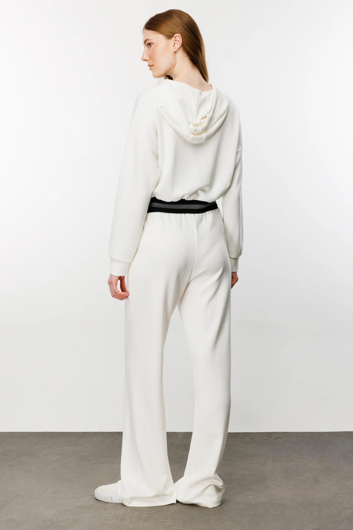 Kapüşonlu Crop Sweat - Eser Giyim