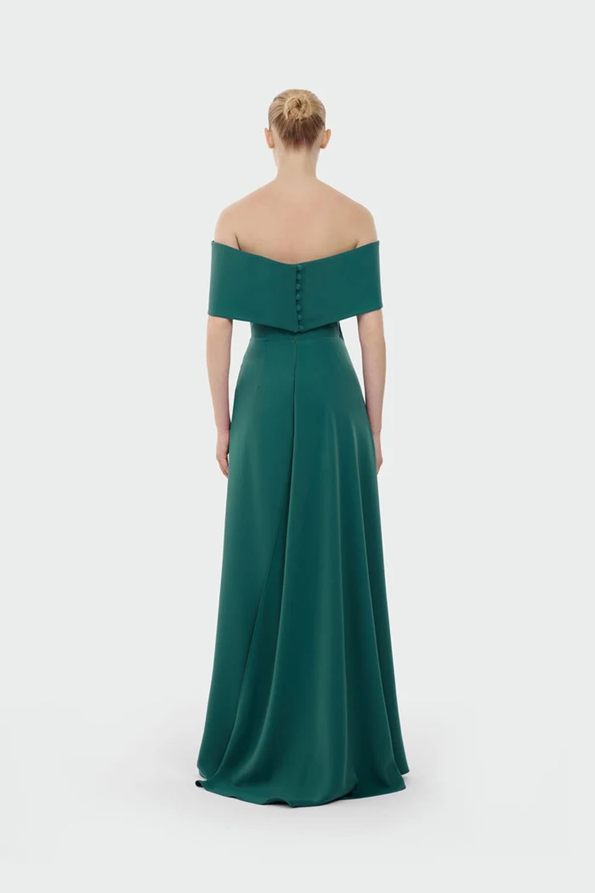 Boat Neck Jumpsuit with Floral Appliqué
