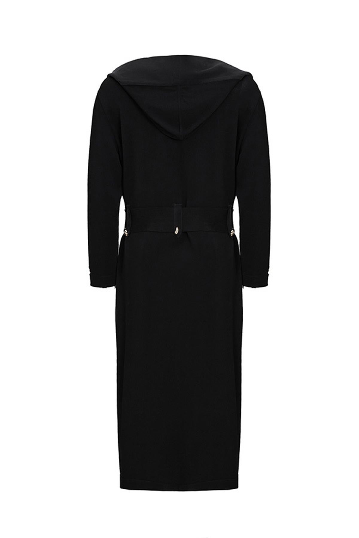 Belt Loop Plain Color Cardigan