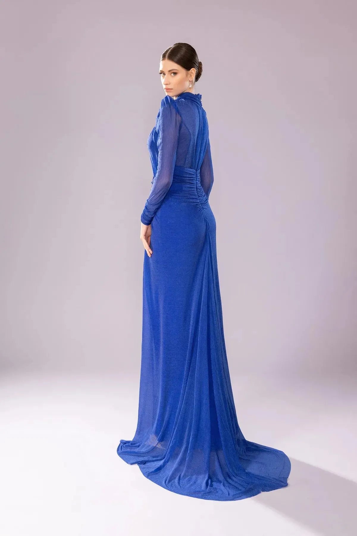Waist Ring Accessory Crepe Evening Dress