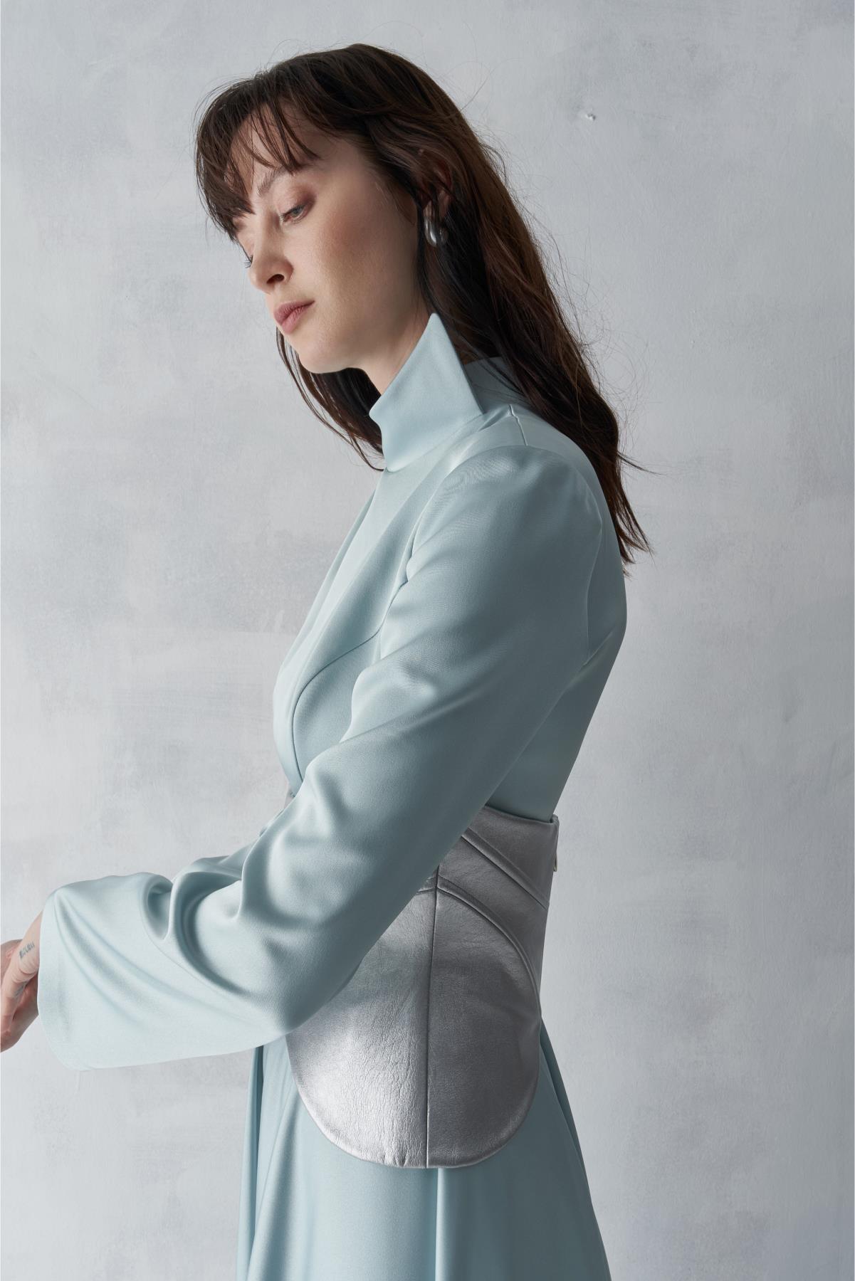 Korseli Saten Elbise - Eser Giyim