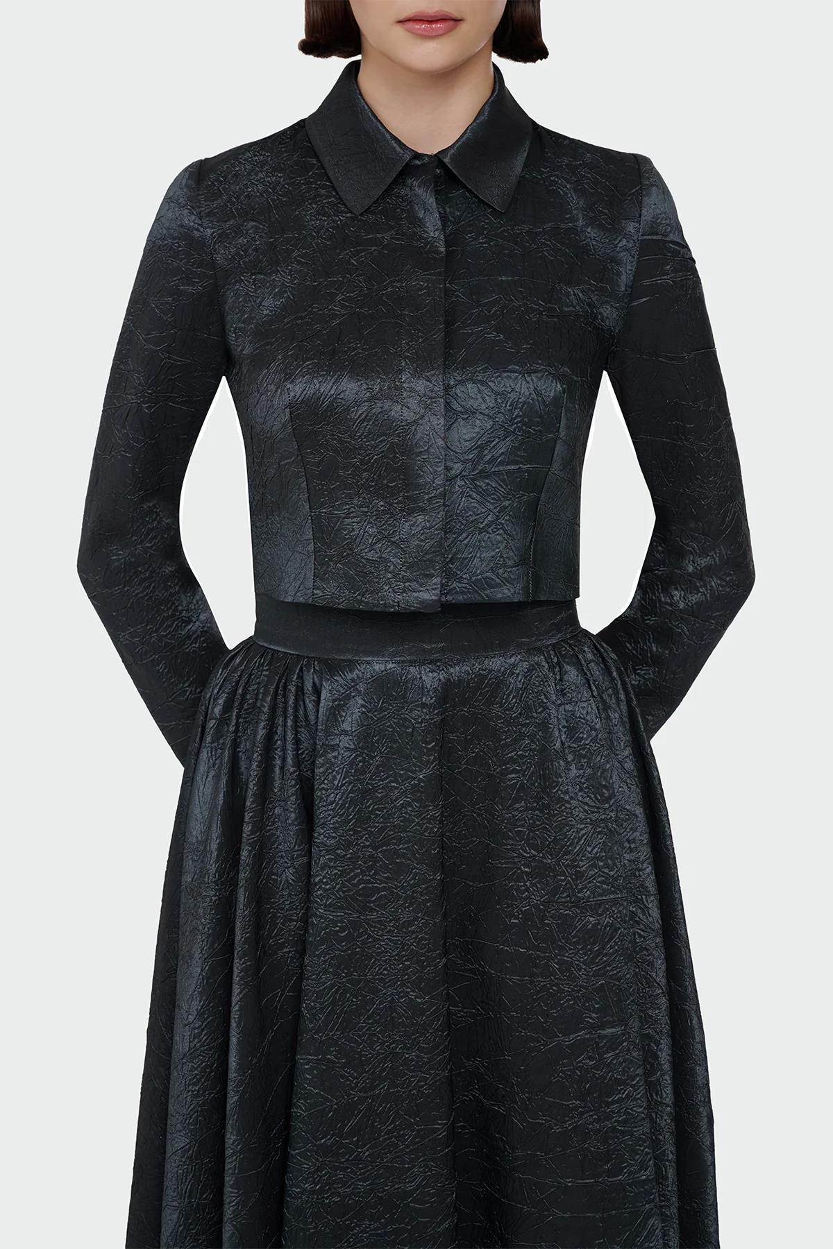 Shirt Collar Skirt Set