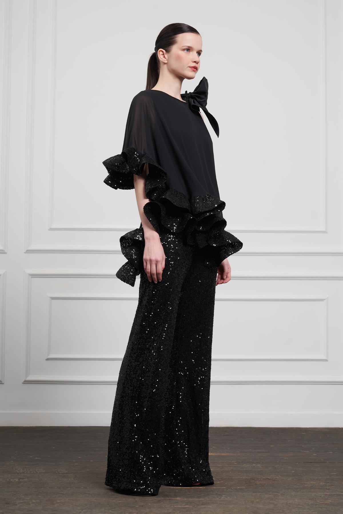 Geniş Paça Payet Pantolon