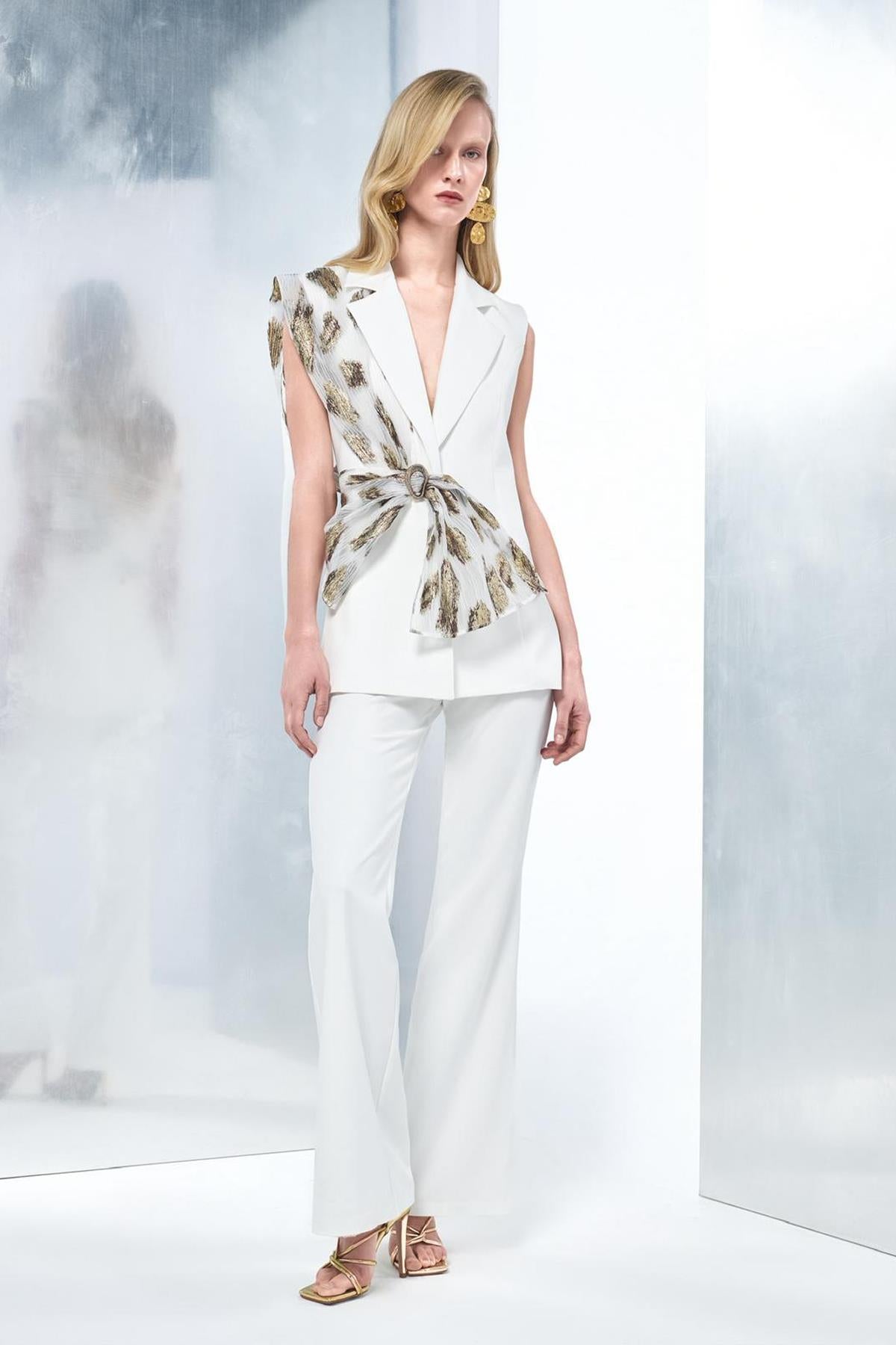 Yüksek Bel Boru Paça Pantolon