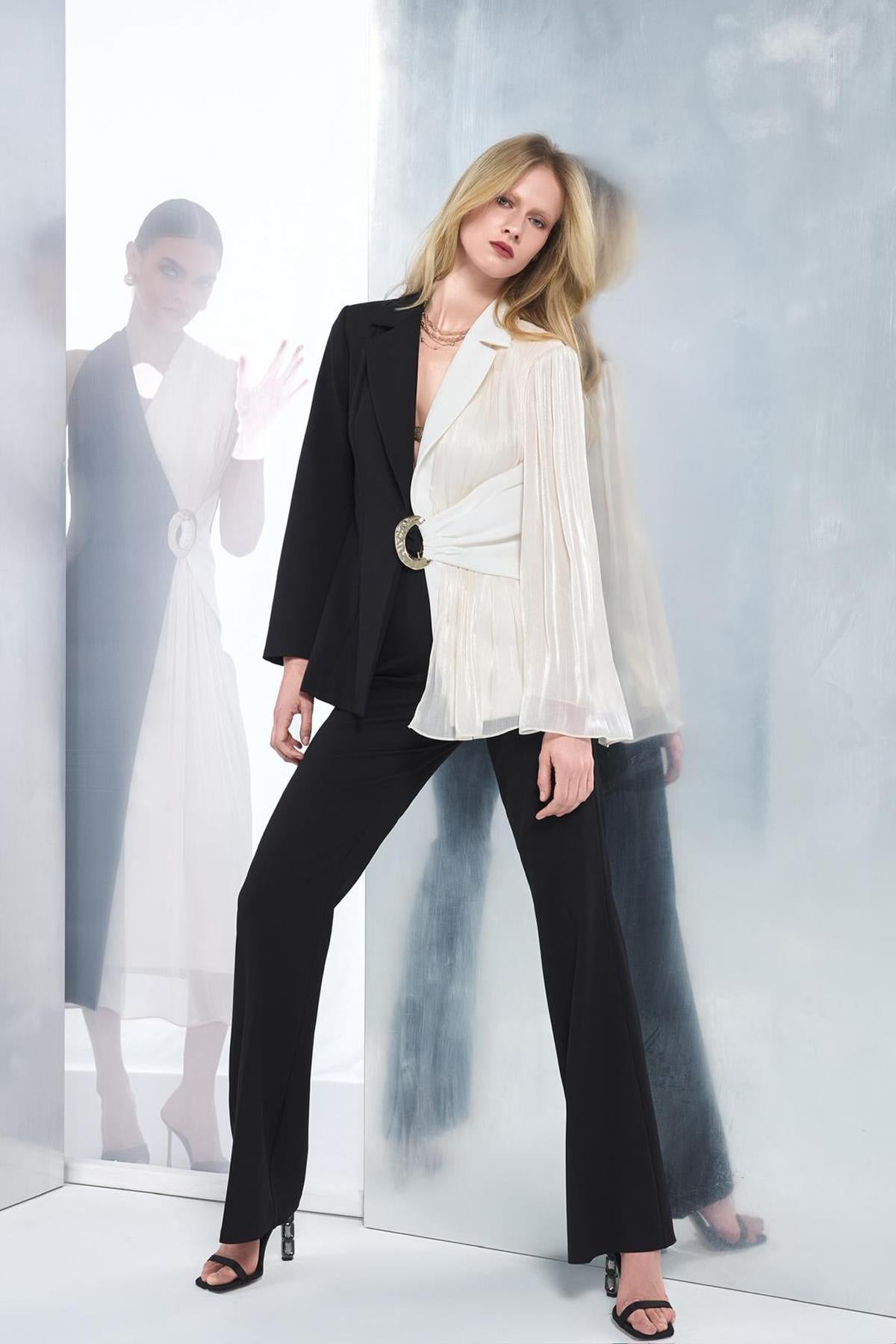 Yüksek Bel Boru Paça Pantolon