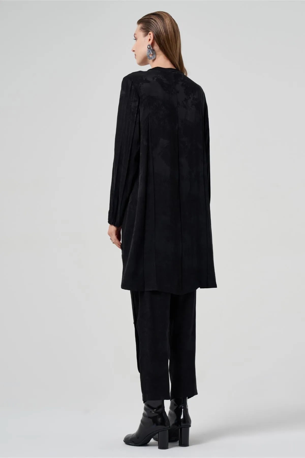 Self-Patterned Pieced Cupro Tunic