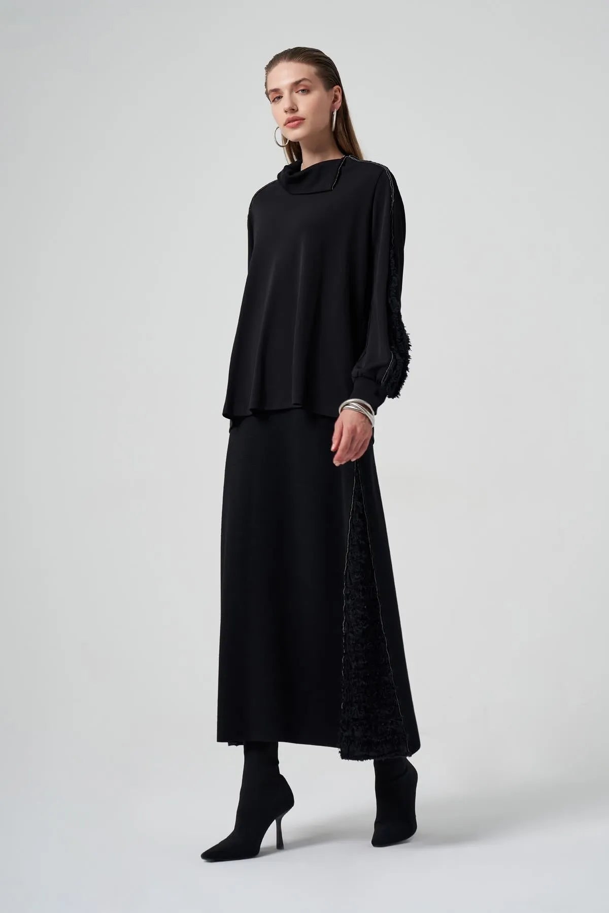 الأكمام تنورة شرابة البدلة