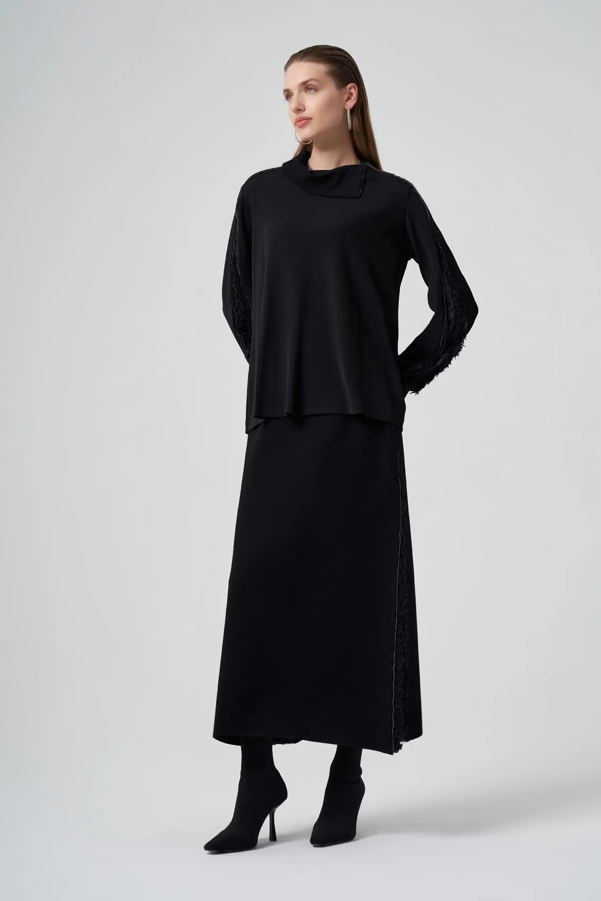 الأكمام تنورة شرابة البدلة