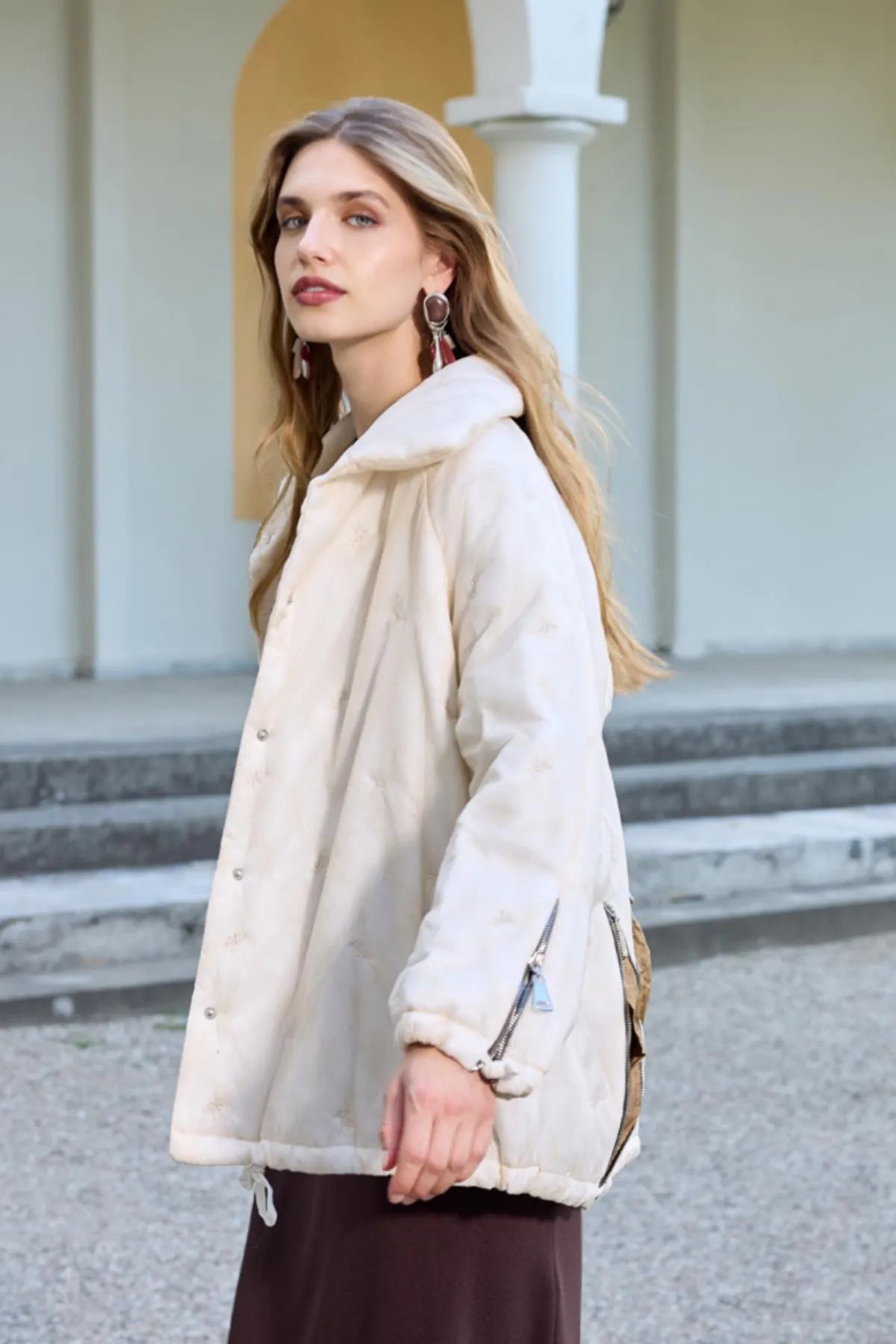 مبطن معطف قصير منتفخ