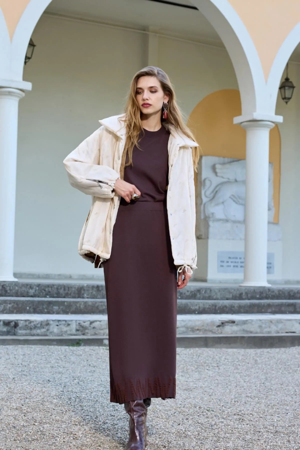 مبطن معطف قصير منتفخ