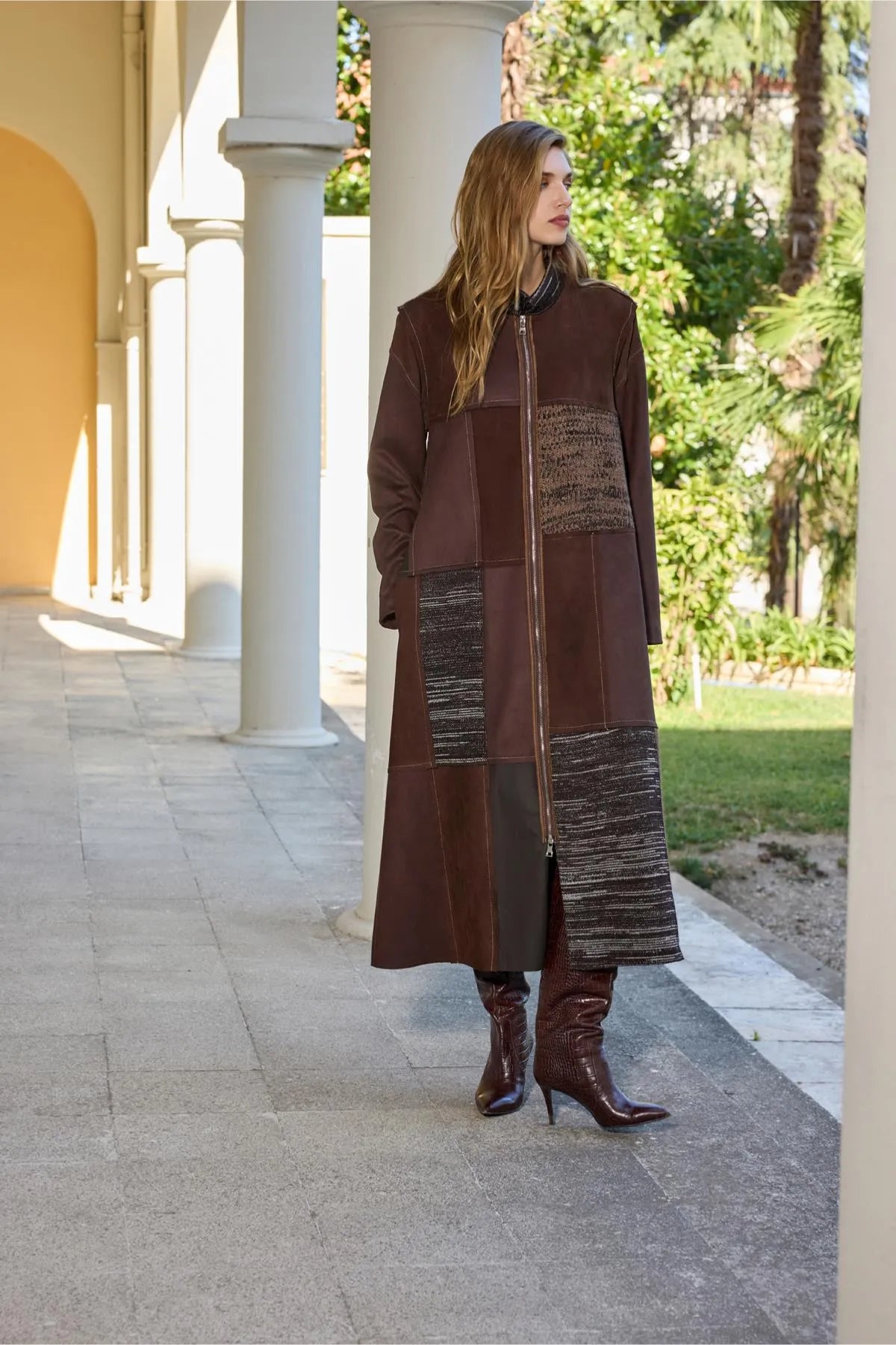 أكتاف زيبر مفصلة ريترو نوبوك المعطف الخفيف