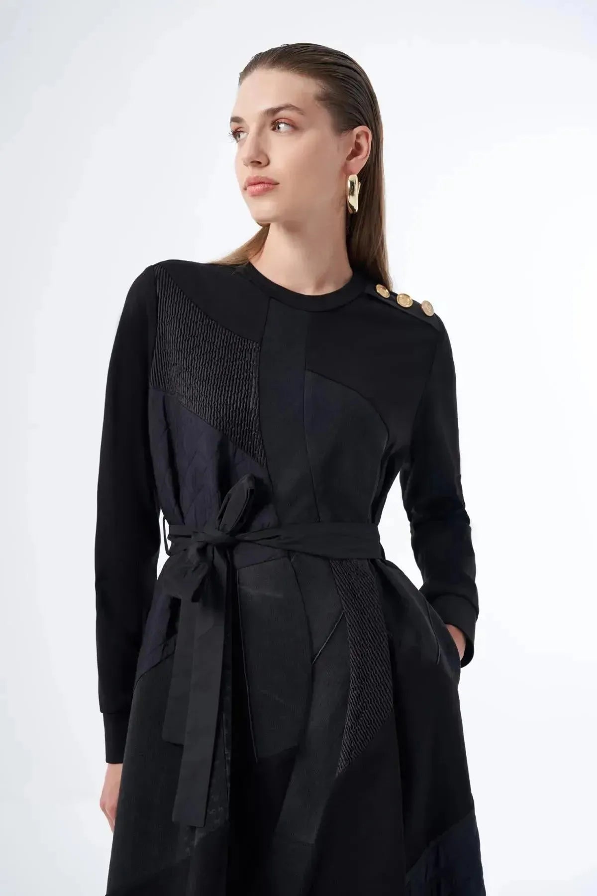 Patchwork Detaylı Elbise