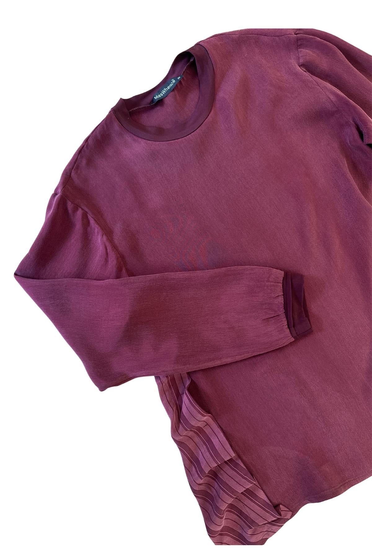 طقم تونيك وتنورة من الكوبرو بتفاصيل كشكشة جانبية