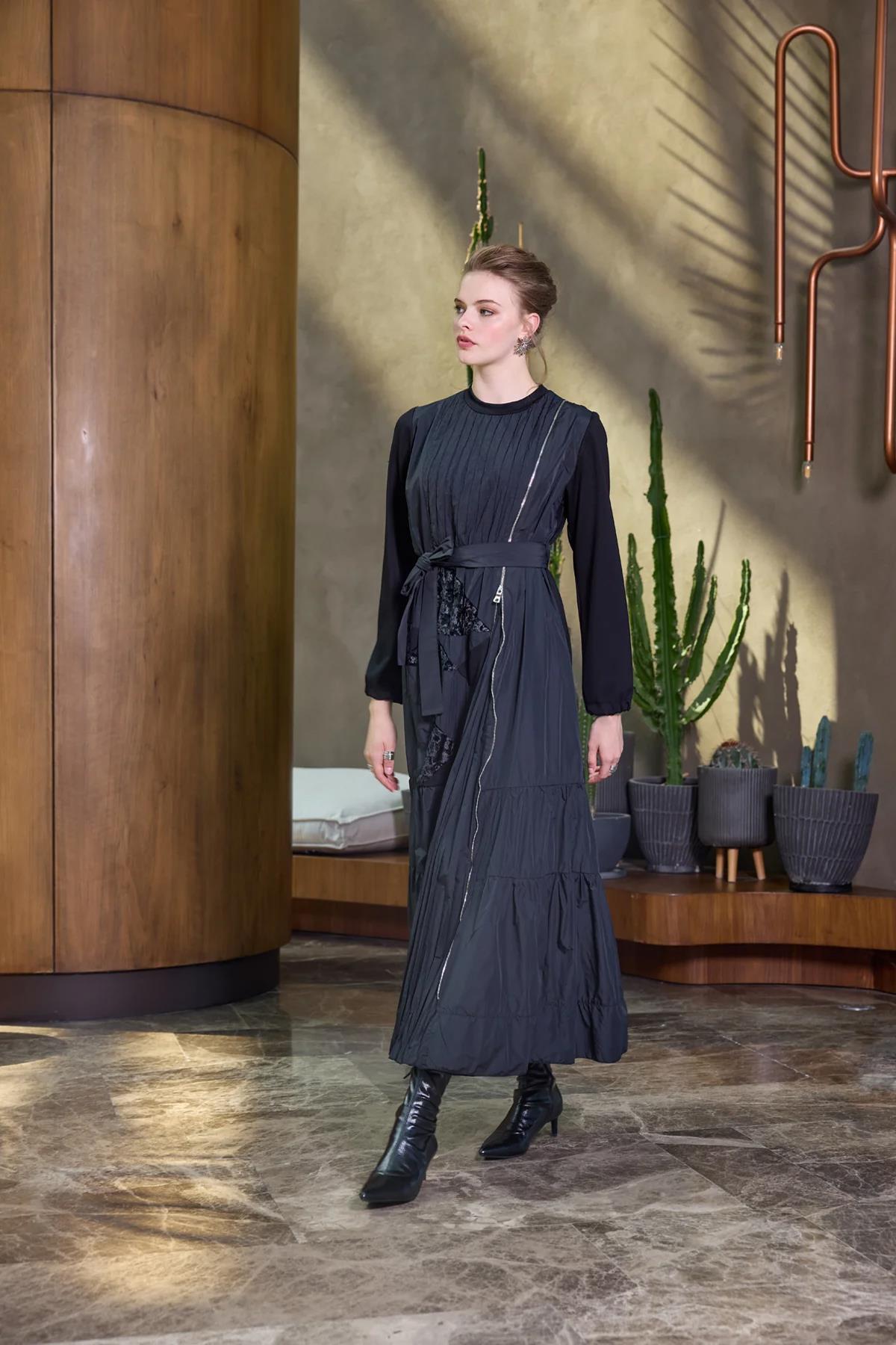 Taffeta Patchwork Dress