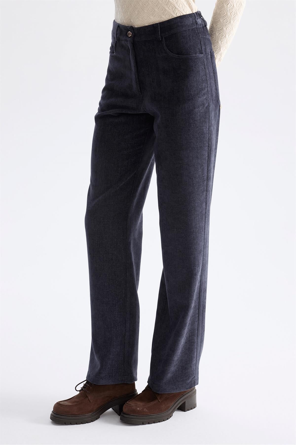 High-Waist Straight-Leg Trousers