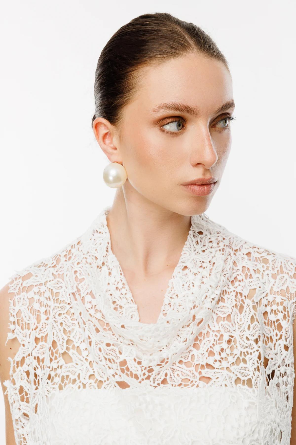 Kendinden Dantel Kumaş Süveter