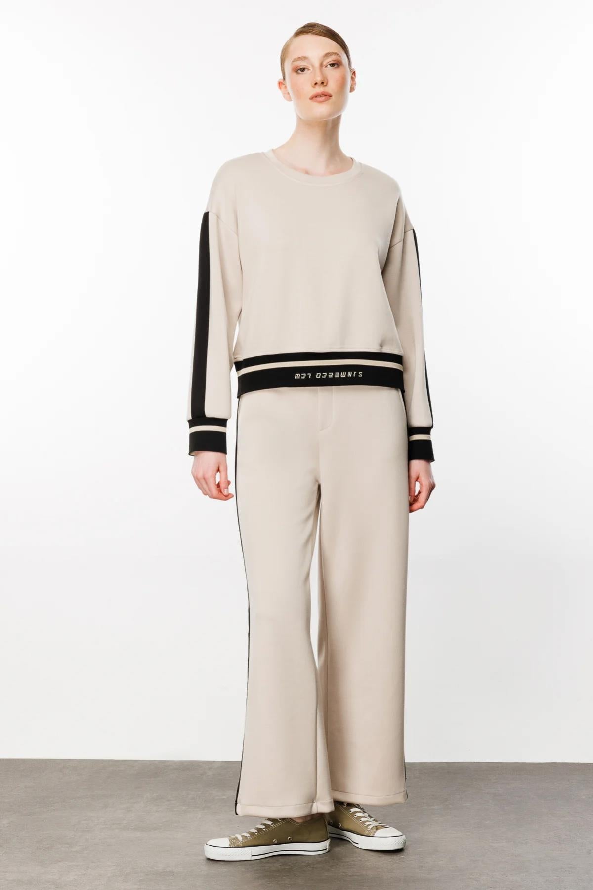 Uzun Kol Sıfır Yaka Üst Eşofman