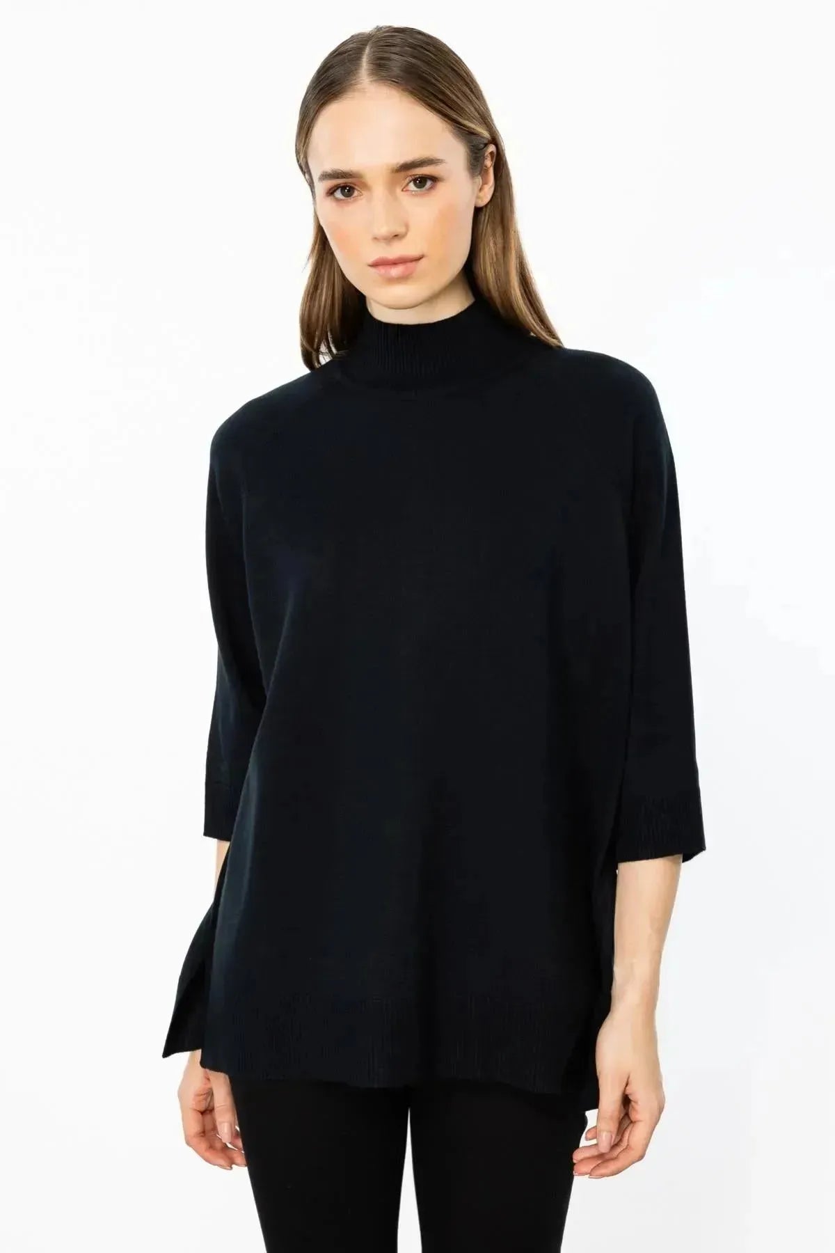 Knitted Sweater with Button Detail on the Back