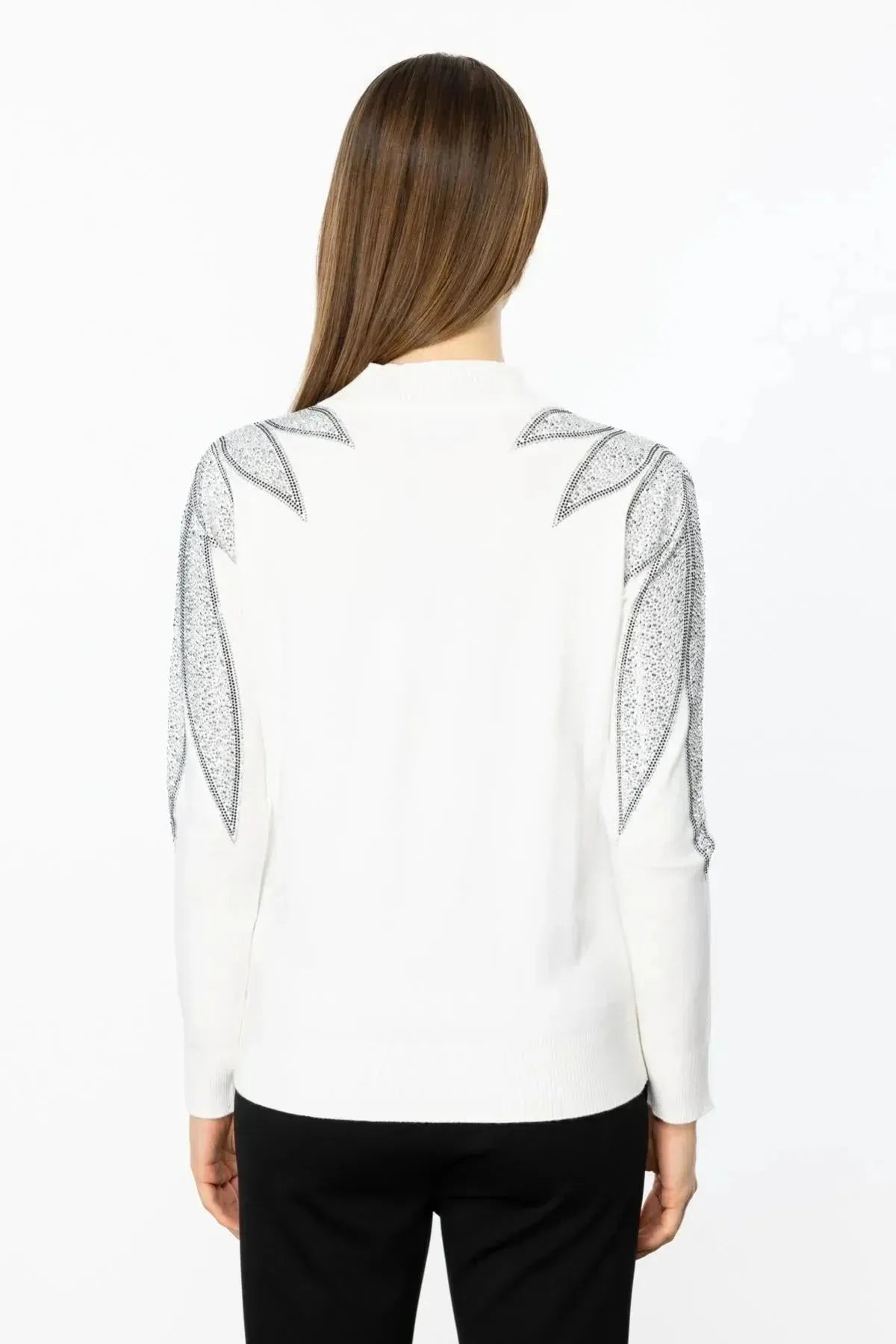 Stoned Shoulder Knitted Sweater