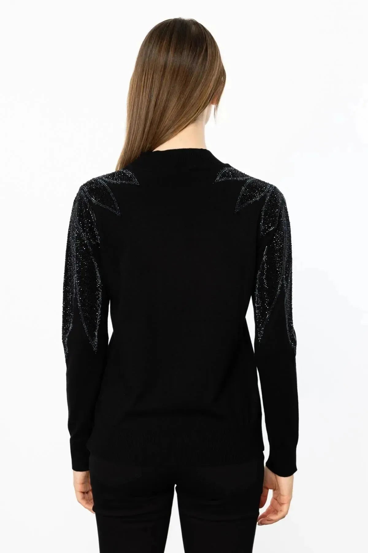 Stoned Shoulder Knitted Sweater