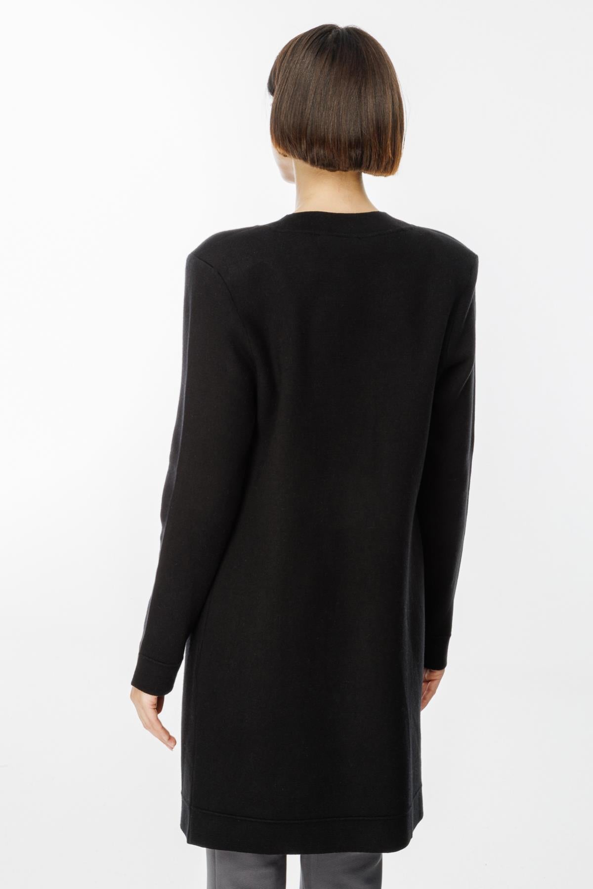 Long Cardigan with Heart Stud Detail