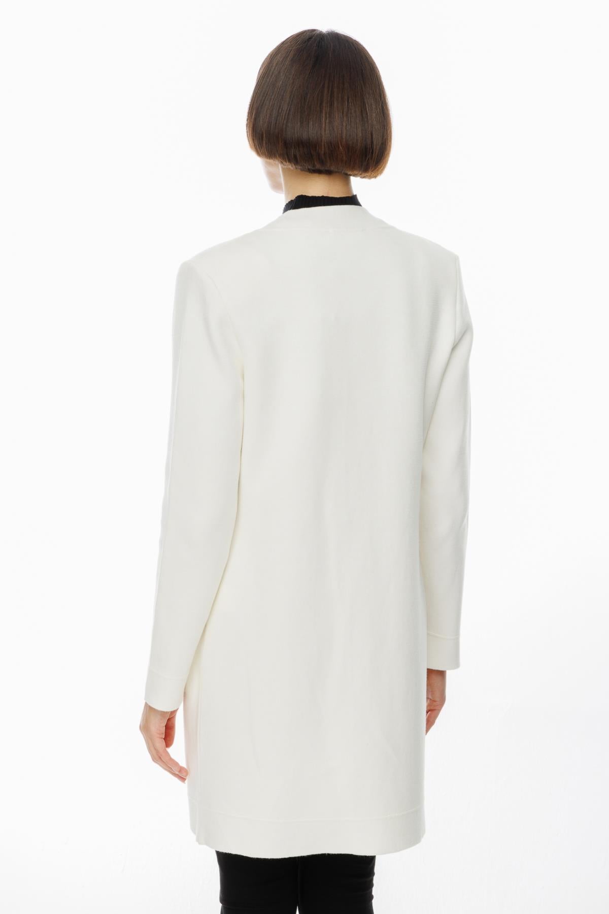 Long Cardigan with Heart Stud Detail