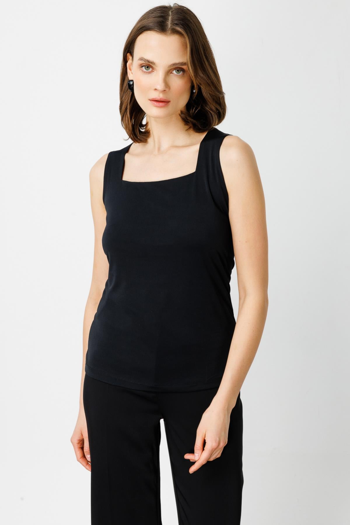 Square Neck Basic Blouse