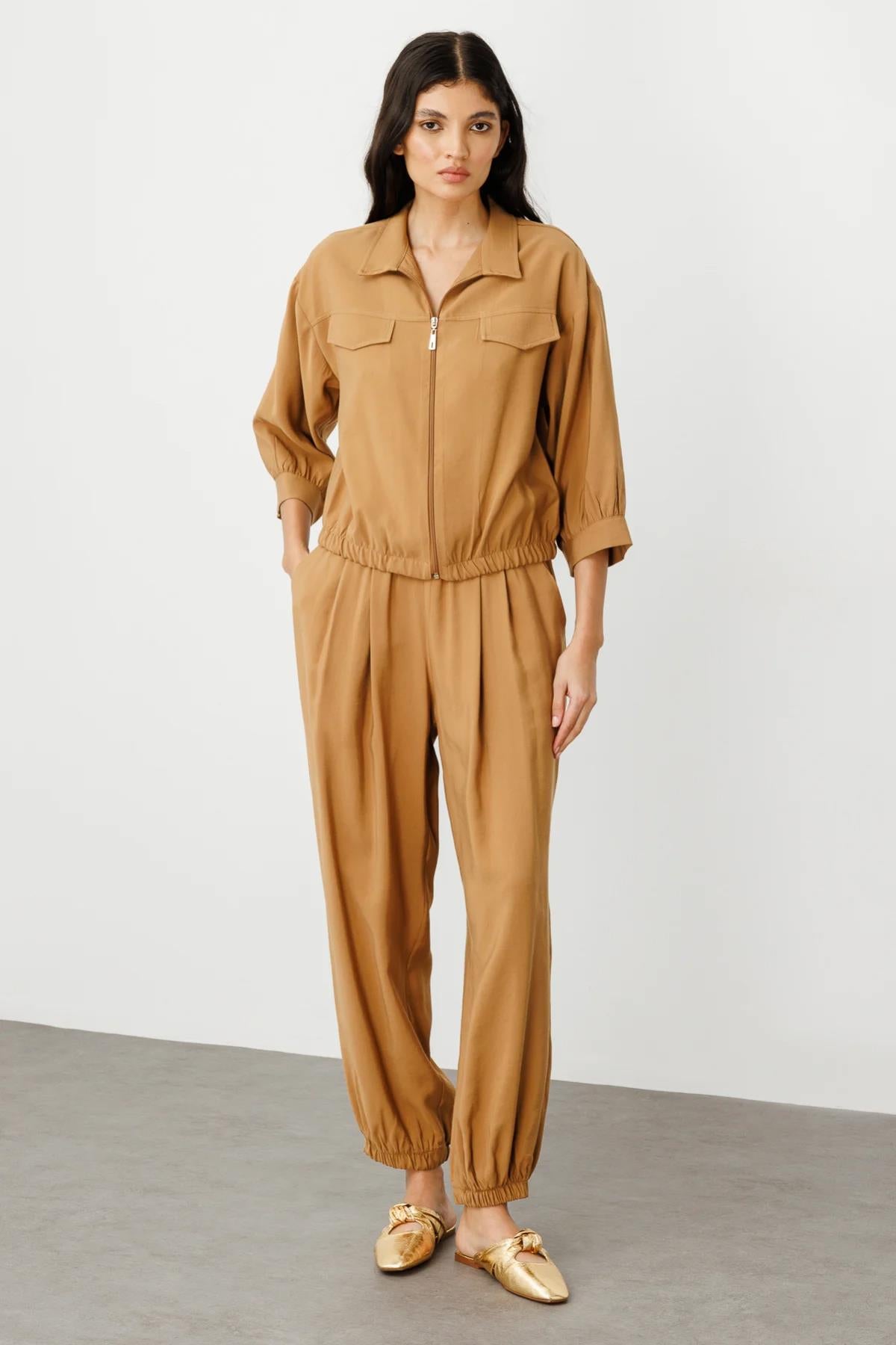 Zippered Sports Jacket with Pocket Details