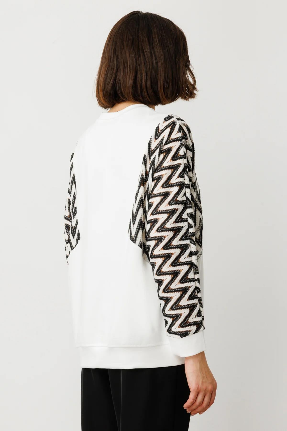 Zigzag Patterned Stone Blouse