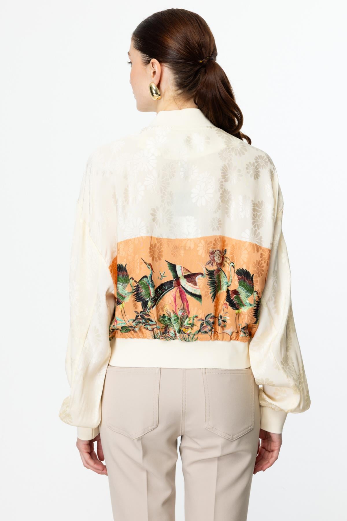 Patterned Ribbed Jacket